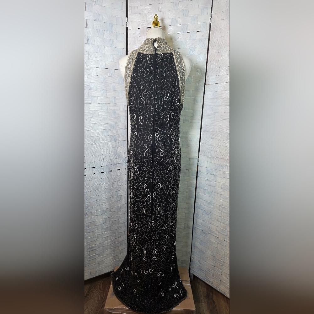 VINTAGE 90'S Laurence Kazar Beaded Dress - Picture 4 of 8